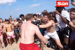 Throngs of scantily clad spring breakers showed up to party and pound drinks in Miami Beach.