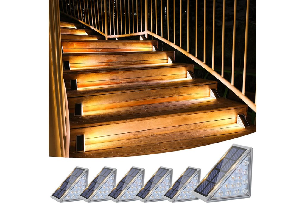 Stair lights" - a set of stairs with solar panels.