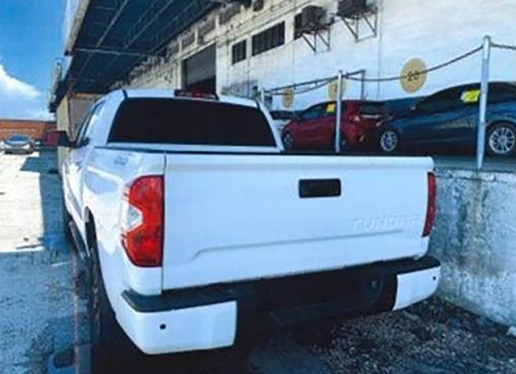 A stolen Toyota recovered in Miami destined for the Dominican Republic, shipped by defendant Norberto Pena Brito.