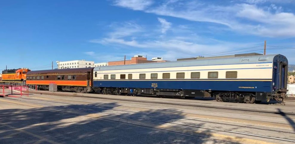 A photo of the Blue Ridge Club and the Berlin trains.