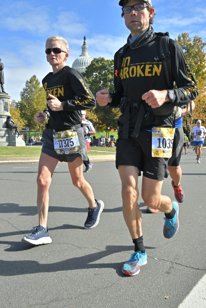 Gretchen Evans running