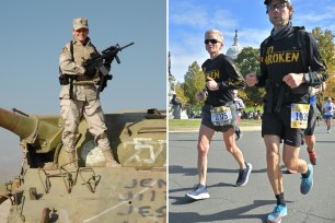 Gretchen Evans in Afghanistan, Gretchen Evans running