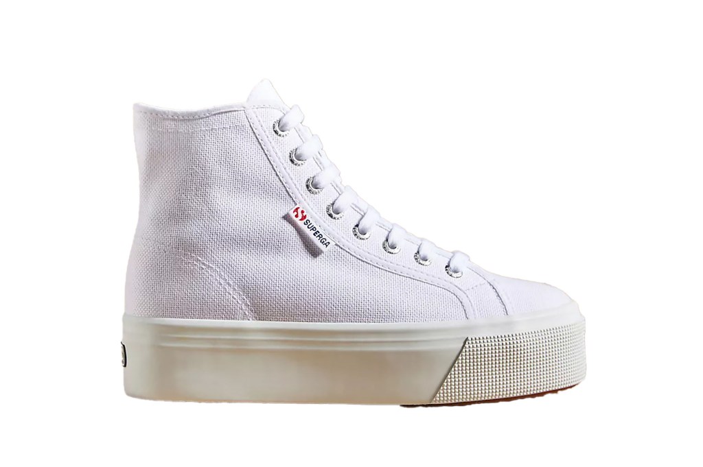 White sneaker with white sole