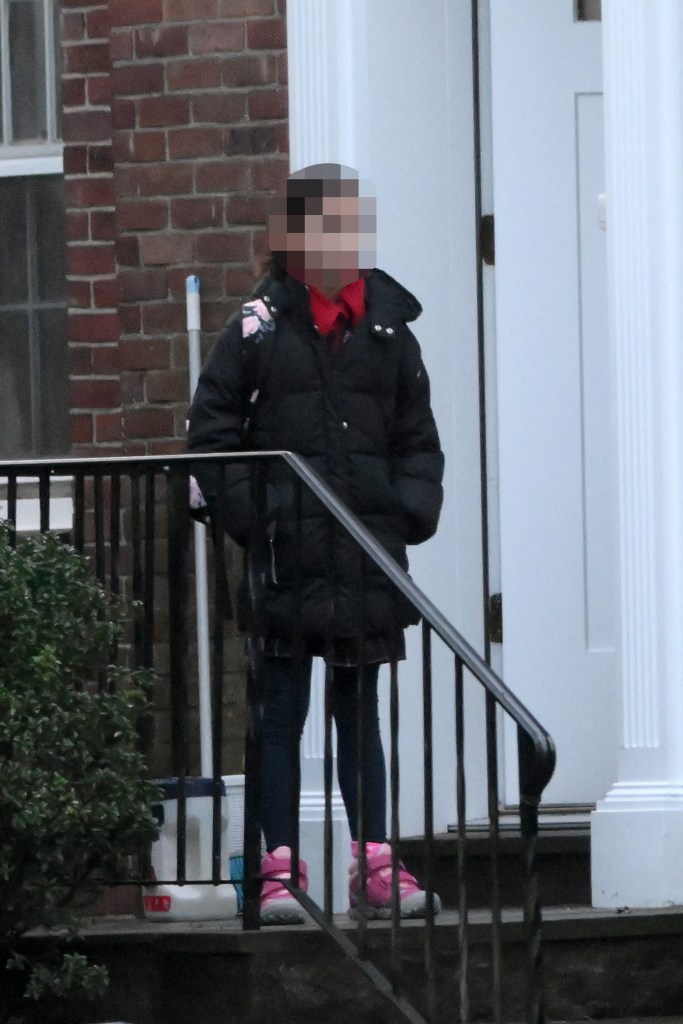 One of Garafano's daughters outside the family's Mount Vernon home.