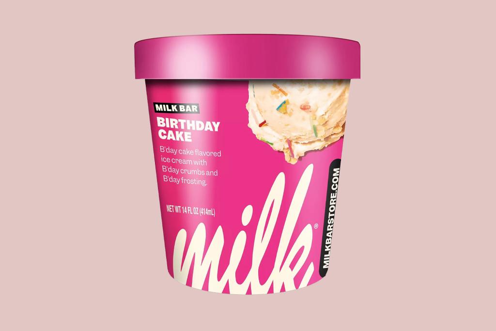 a pint of milk birthday cake ice cream