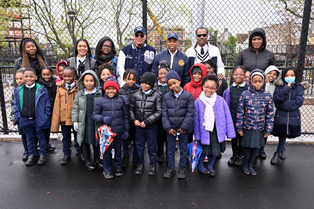 Trey Withheld School 1-2nd graders chat with Mayor Eric Adams