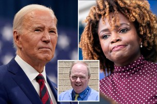 Joe Biden, Karine Jean-Pierre, Mark Garrison