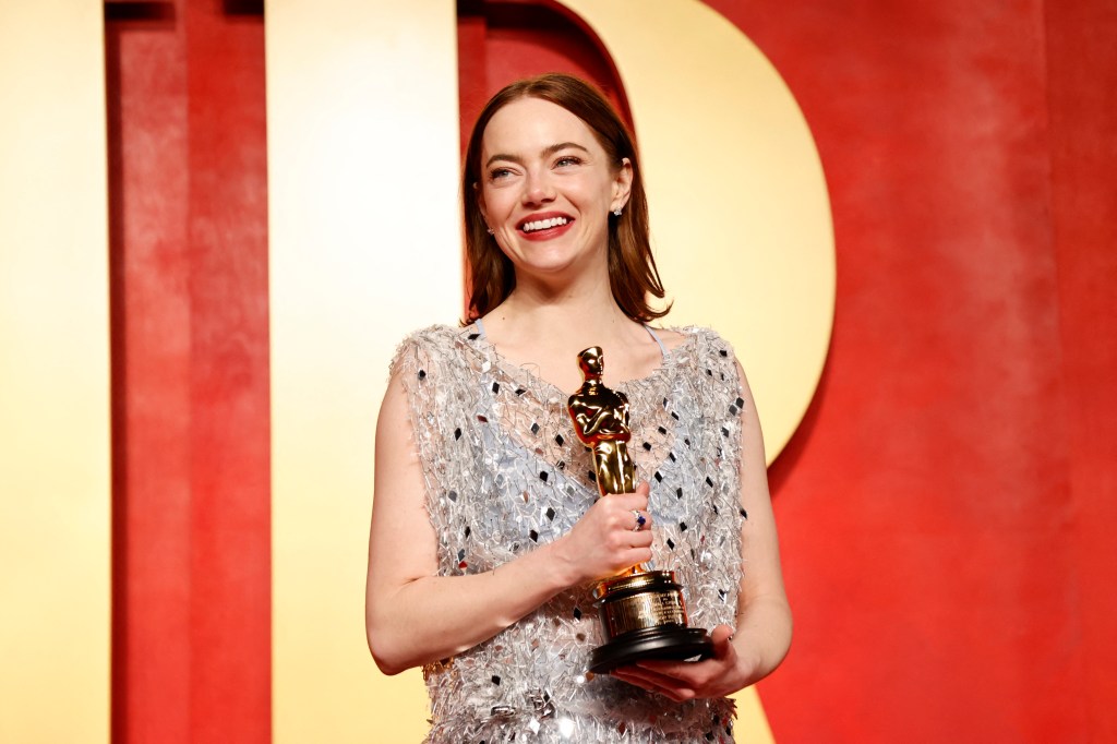 Stone, 35, also praised her fellow nominees in her acceptance speech after winning the award for her portrayal of Bella Baxter in the dark comedy "Poor Things."  