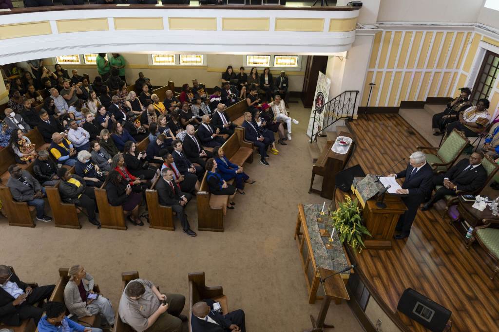 Garland warned parishioners that the Voting Rights Act of 1965 has been weakend in recent years.