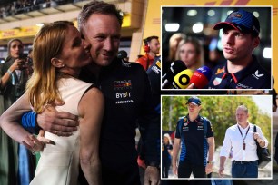 Max Verstappen; Christian Horner and Geri Halliwell; Jos Verstappen