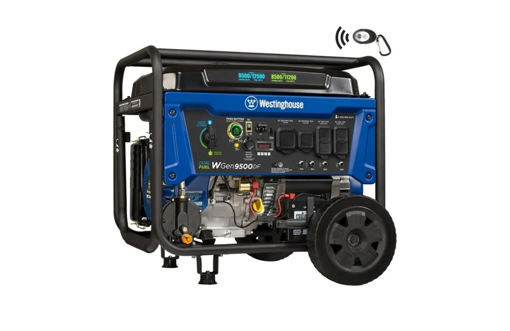 Westinghouse 12,500 Peak Watt Dual Fuel Portable Generator