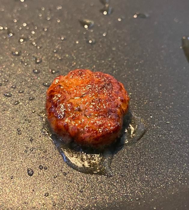 fried koji mold patty on a pan