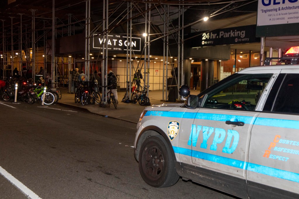 A man was stabbed outside of the Watson Hotel in Hell's Kitchen.