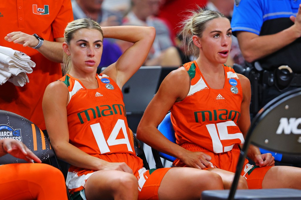 Hanna Cavinder (right) announced that she is returning to Miami next season after a year out of basketball.