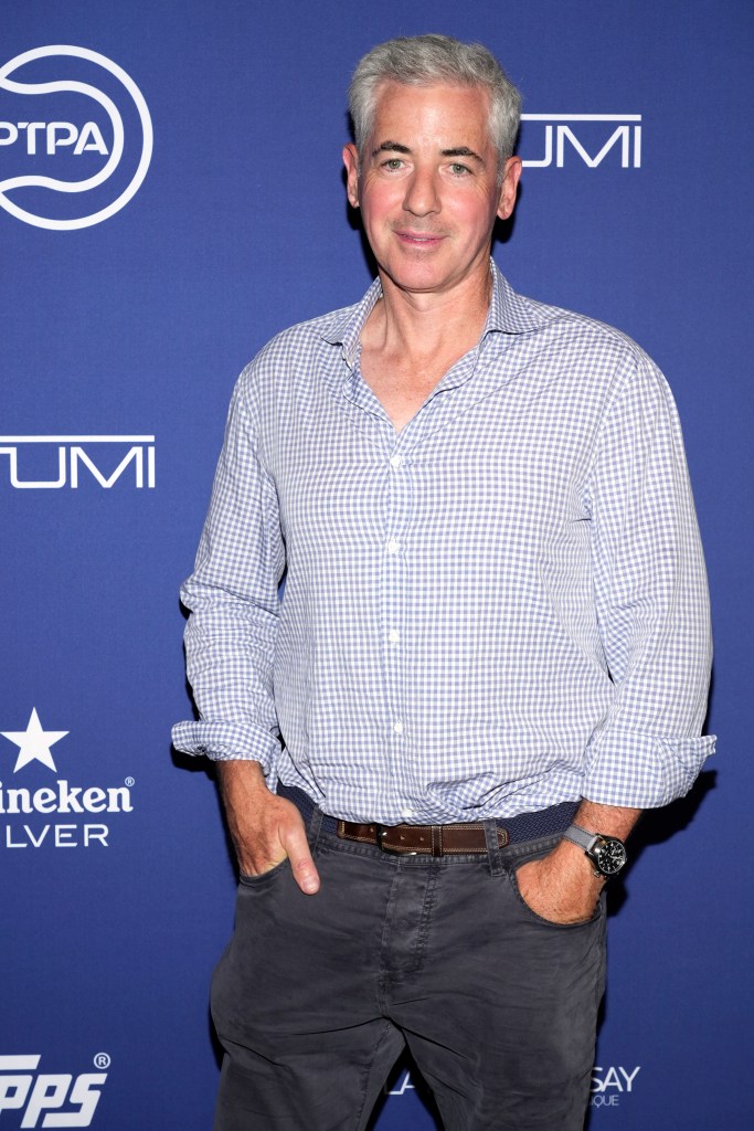 Bill Ackman with his hands in his pockets at the Professional Tennis Players Association Players Party in New York City, August 24, 2023