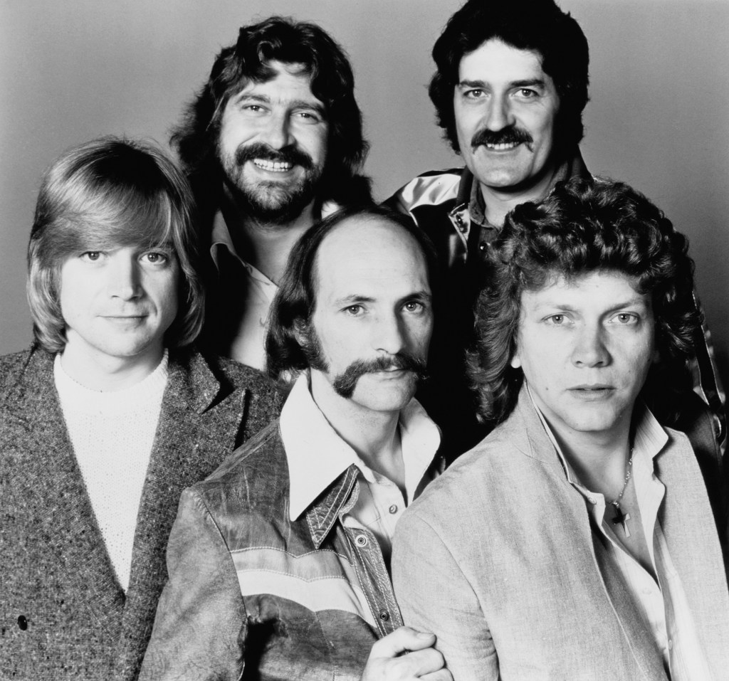 Graeme Edge, Ray Thomas, John Lodge, Mike Pinder and Justin Hayward.