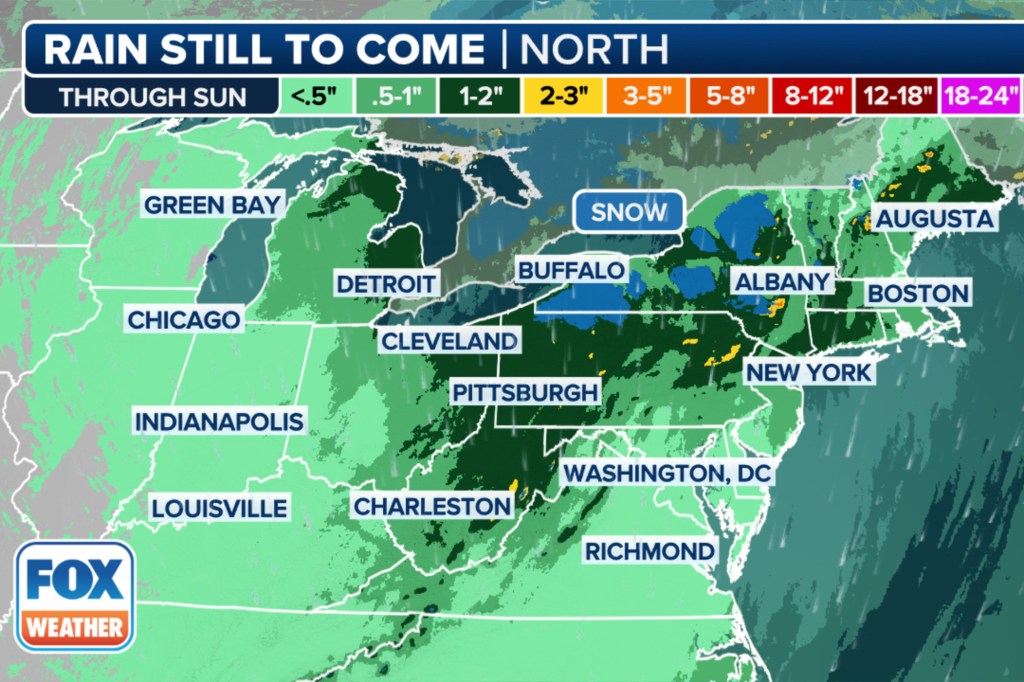 Rain still to come graph