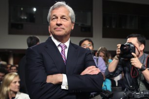 Jamie Dimon, CEO of JPMorgan Chase, arriving at a Senate Banking Committee hearing on Capitol Hill in 2012