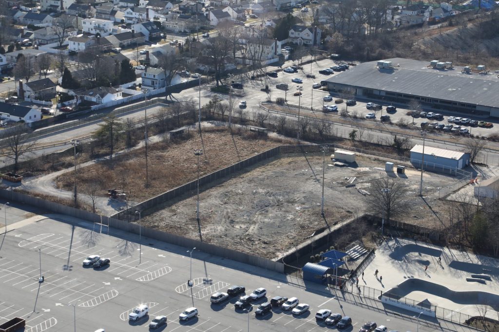 The former ball field at Bethpage Community Park in Bethpage, New York on March 1, 2020