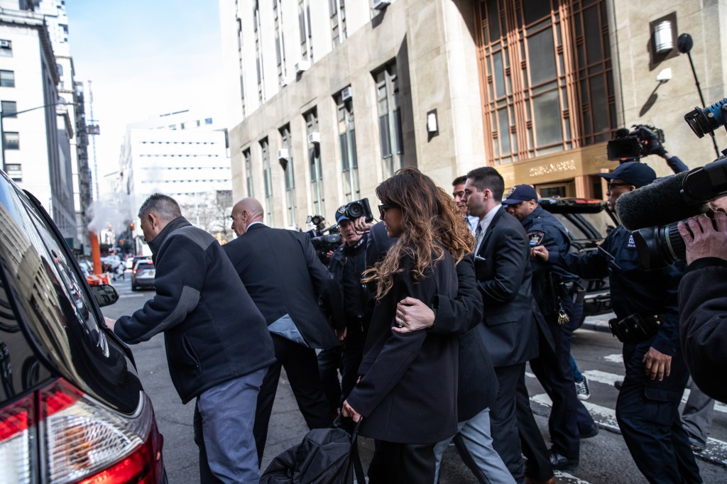 Miriam Haley leaving court