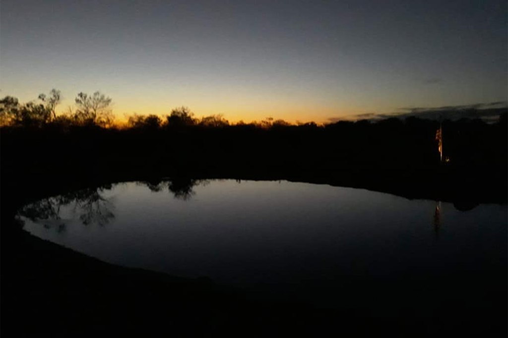 Lake at the Lazy J RV Park.