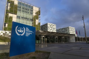 Exterior view of the International Criminal Court in The Hague, Netherlands