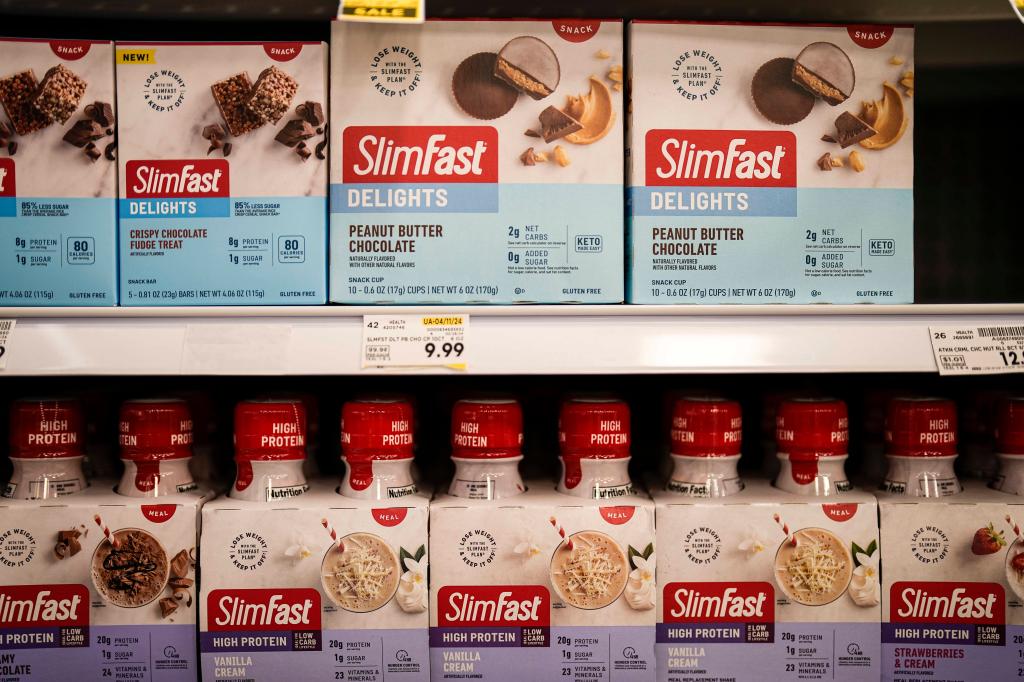 Sales of SlimFast sold at supermarkets have dropped as people turn to weight loss drugs and retailers cut shelf space for diet products, the brand told investors in February.