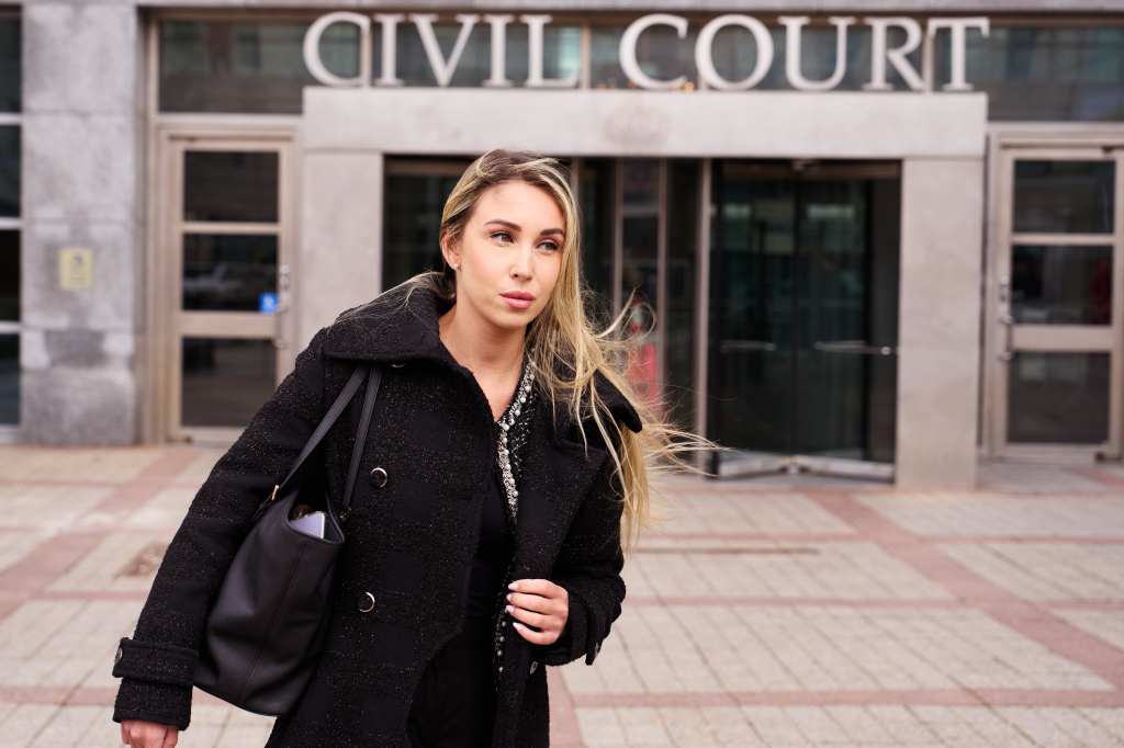 Homeowner Juliya Furmanof following a court appearance at Queens Civil Court  on Friday, April 5, 2024