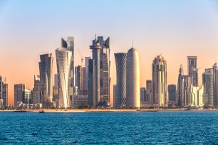 The skyline of Doha, the capital of Qatar — whose endless resources and geographic location have made it one of the most influential political players in the Middle East.