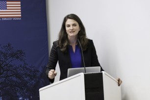 Nina Jankowicz at the U.S. Embassy Vienna on October 10, 2019.