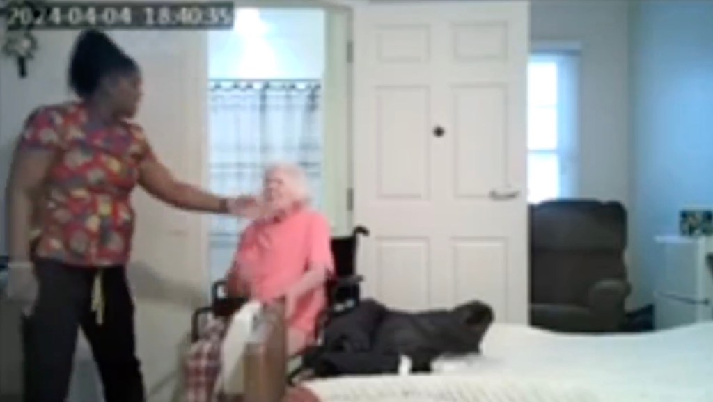 Caregiver attacks 93-year-old patient. 