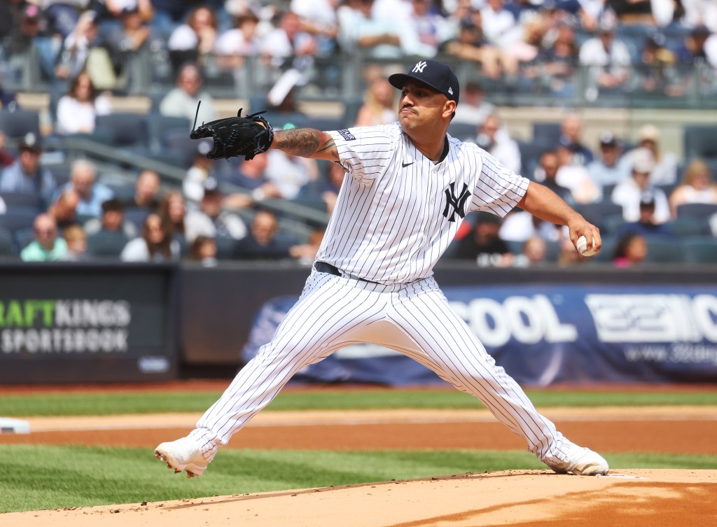 Nestor Cortes' pitches during the Yankees' loss to the Rays on April 20, 2024.