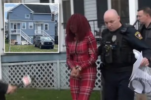 Girl who allegedly stabbed her mom to death being led away by cops