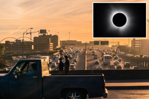 Many streets were nearly empty during the eclipse -- only to fill up almost as soon as the event passed