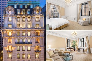 A hotel condo at the famed St. Regis is going to auction.