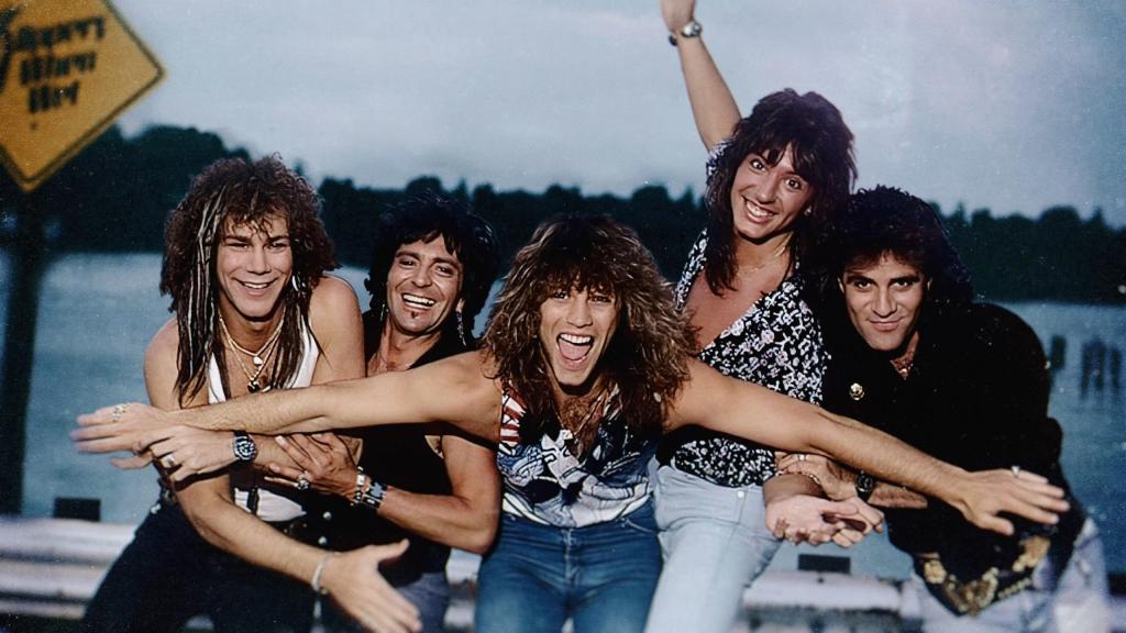 The original Bon Jovi members: Richie Sambora, Alec John Such, Jon Bon Jovi, Tico Torres, and David Bryan.