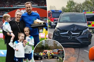 England soccer star Harry Kane's three young kids injured in car crash in Germany