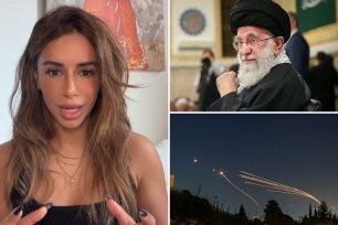 Elica Le Bon (left), a British-born, American-educated attorney and TikToker, said in a video that Iran's hardliner regime and its supporters are trying to drag the peace-loving people of Iran into a war with Israel