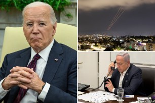 President Biden said Monday that the US and Israel "defeated" the unprecedented Iranian attacks over the weekend.