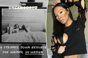 (Left) Asa Akira in a Frida Uncensored ad. (Right) Asa Akira, an adult film star and mom of two, from New York.
