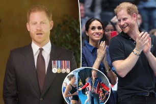 Prince Harry presents prestigious 'Soldier of the Year' award from his Montecito mansion yard