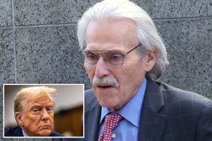 David Pecker leaving 100 Centre Street after testifying in the Trump trial