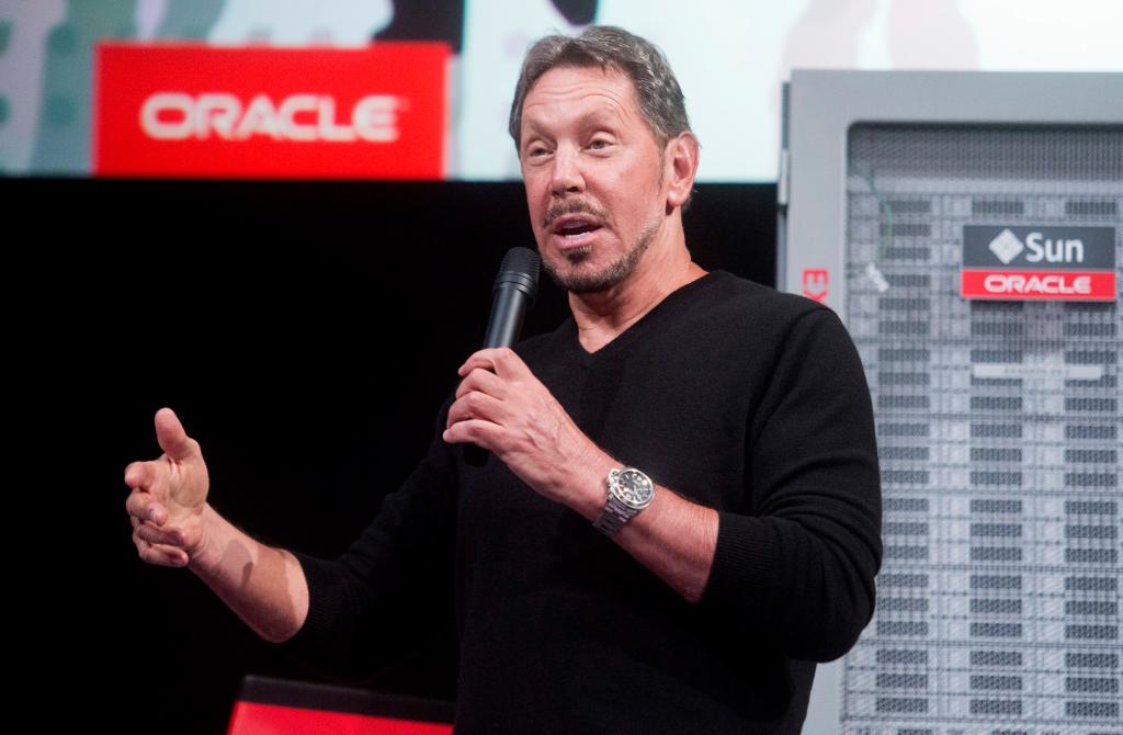 Larry Ellison, CEO of Oracle Corp, introducing the Oracle Database In-Memory at a launch event in Redwood Shores, California, June 10, 2014
