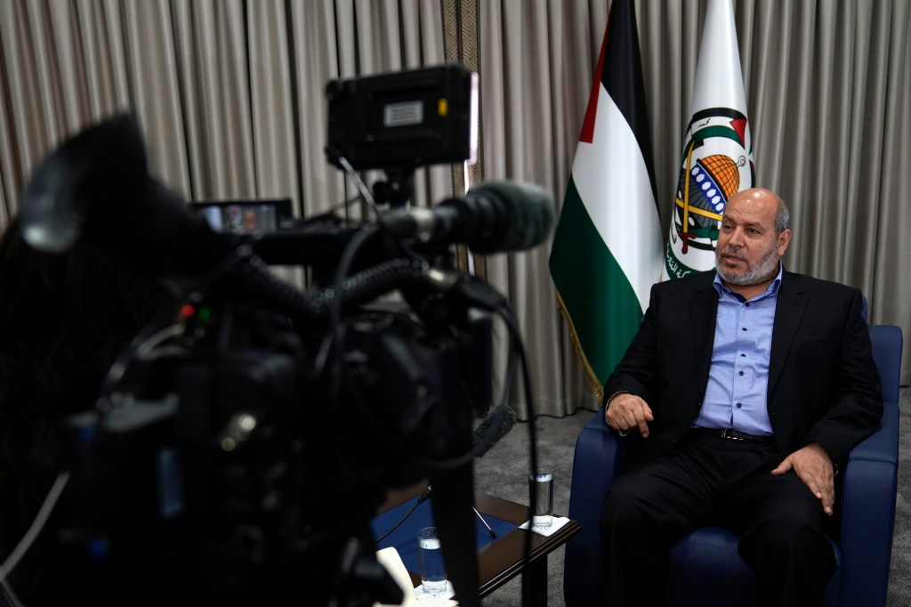 Al-Hayya, a high-ranking Hamas official who has represented the Palestinian militants in negotiations for a cease-fire and hostage exchange, struck a sometimes defiant and other times conciliatory tone.