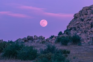 moon over the mountain