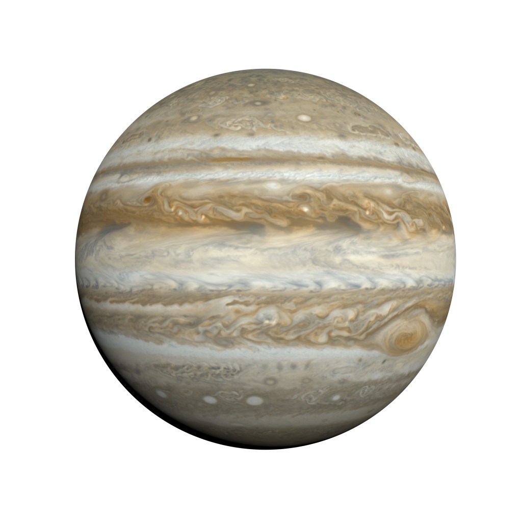 3D Computer generated planet jupiter isolated on white