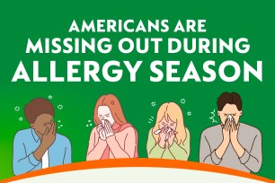 illustration of people with allergies