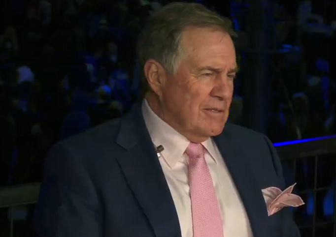 Bill Belichick during the draft.