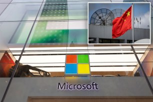 Microsoft (main) Chinese flag (inset)