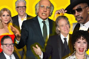 Actors from Curb Your Enthusiasm: Larry David, Ted Dancin, Cheryl Hines, Jeff Garlin, Richard Lewis, J.B. Smoove and Susie Essman.